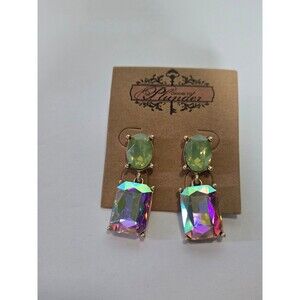 Statement Drop Dangle Earring Shiny Crystal Stud Earrings Women Party Jewelry